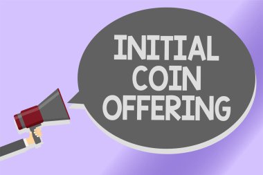 İlk madeni para sunan gösterilen Not yazma. İş fotoğraf komut dosyası metin iletileri fikirler beyan satırları sermaye ses hoparlör duyuru yetiştirme cryptocurrencies kullanarak crowdfunding vitrine