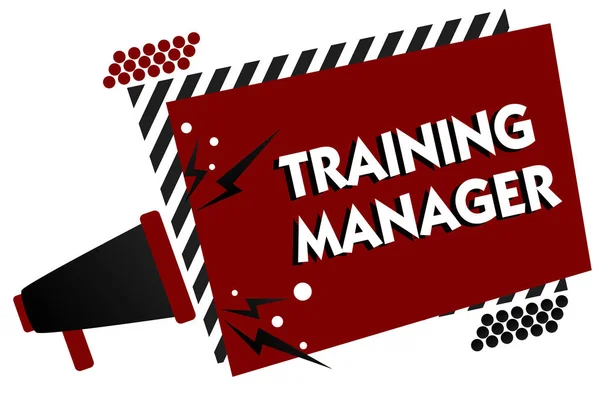 Scrittura Manuale Concettuale Che Mostra Training Manager Business Foto Testo — Foto Stock