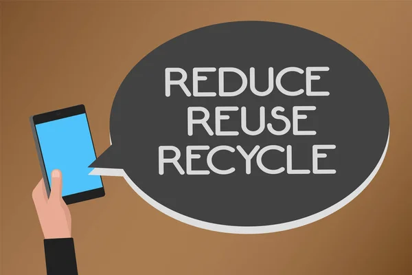 Word Het Schrijven Van Tekst Verkleinen Reuse Recycle Businessconcept Voor — Stockfoto