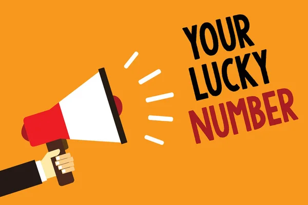 Handgeschreven Tekst Your Lucky Number Begrip Betekenis Brief Fortune Verhogen — Stockfoto