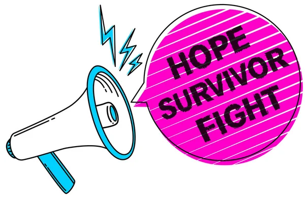 Umut Survivor mücadele gösterilen Not yazma. Savaşçı sopa rüyalar ses hoparlör iletileri sosyal ağ fikirler beyan duyuru yapmak için iş fotoğraf vitrine stand, hastalık karşı olmak