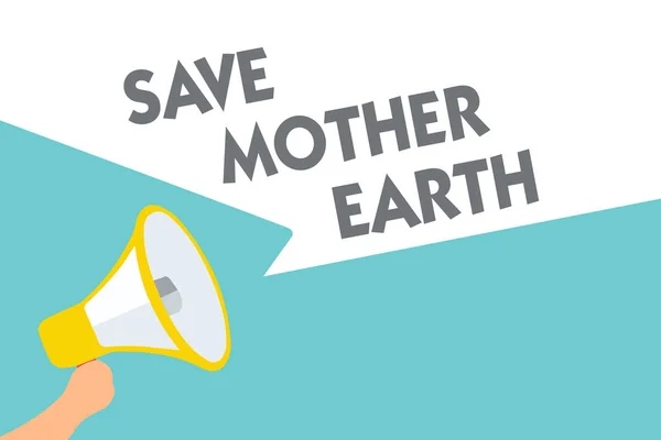 Conceptual Hand Writing Showing Mother Earth Business Photo Text Doing — Stock Photo, Image