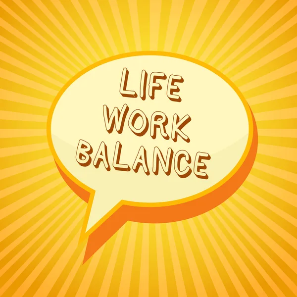 Escribiendo Una Nota Que Muestra Balance Life Work Foto Negocios — Foto de Stock