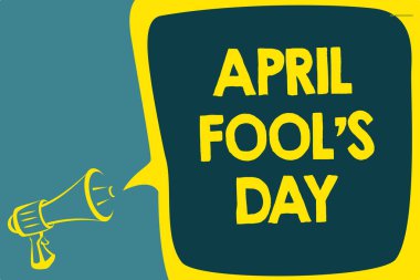 Kavramsal el yazma gösteren April Fool s günüdür. Pratik şakalar mizah kutlama komik aptal Script sanat hoparlör ses şakalar vitrine iş Foto iletmek ileti sonuç fikir