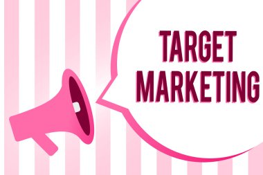 Kavramsal el hedef pazarlama gösterilen yazma. İş fotoğraf vitrine izleyici hedef seçilmiş istemcilerin müşteriler reklam ses hoparlör tasarım fikirlerini çok satırlı metin mesajları iletmek