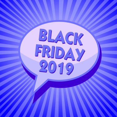 Black Friday gösterilen yazılı not 2019. İş fotoğraf vitrine günü Şükran günü indirim alışveriş gün köpüklü dalgalar tasarım komut dosyası metin satırlarını fikirler düşünmek mesaj iletmek takip