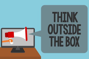 Word metin dışında düşünmek belgili tanımlık kutu yazma. İş kavramı için benzersiz olması farklı fikirler getirmek tehlikeli beyin fırtınası mesaj uyarı sinyalleri ses hoparlörleri komut dosyası duyuru iletmek