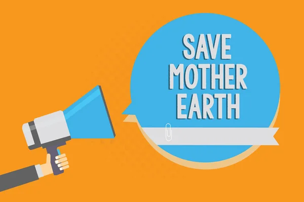 Writing Note Showing Mother Earth Business Photo Showcasing Doing Small — Stock Photo, Image