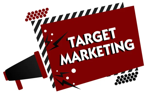 Escrita Mão Conceitual Mostrando Target Marketing Texto Foto Negócio Objetivo — Fotografia de Stock