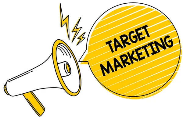 Tekst Pisma Target Marketing Koncepcja Czyli Odbiorców Reklamy Przekazać Tekst — Zdjęcie stockowe
