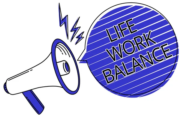 Escribiendo Una Nota Que Muestra Balance Life Work Foto Negocios — Foto de Stock