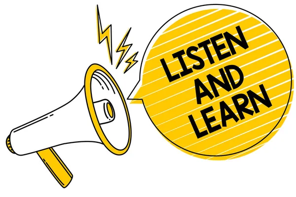 Scrivere Testi Ascoltare Imparare Concetto Significato Prestare Attenzione Ottenere Conoscenza — Foto Stock