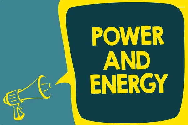 에너지를 보여주는 개념적 메시지 아이디어를 보여주는 에너지 스크립트 스피커 사운드 — 스톡 사진