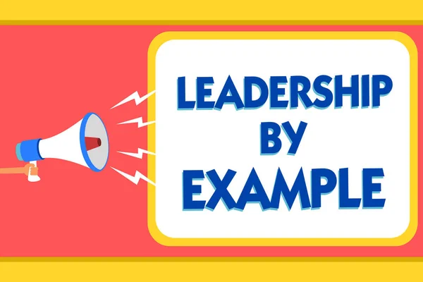 Text Sign Showing Leadership Example Conceptual Photo Becoming Role Model — Stock Photo, Image