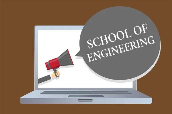 Tekst Teken Weergegeven School Engineering Conceptuele Foto College Bestuderen Van — Stockfoto