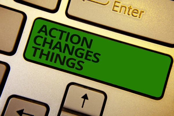 Texte Écriture Word Action Change Les Choses Concept Affaires Pour — Photo