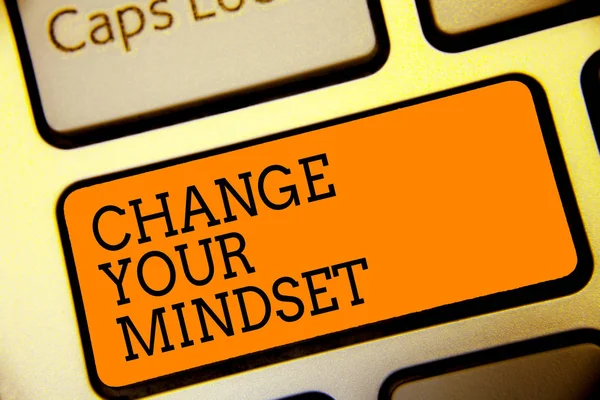 Conceptual Hand Writing Showing Change Your Mindset Business Photo Text — Stock Photo, Image