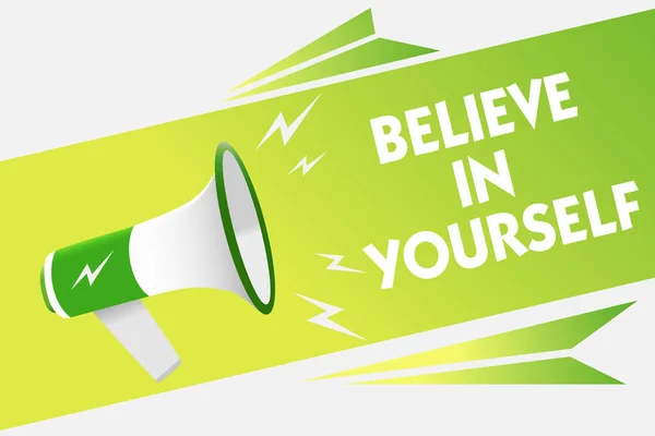 Word Writing Text Believe Yourself Business Concept Encouraging Someone Self — Stock Photo, Image