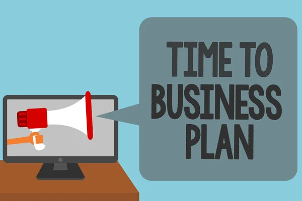Word Tekst Tijd Aan Business Plan Schrijven Businessconcept Voor Het — Stockfoto