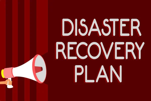 Calligrafia Testo Disaster Recovery Plan Concetto Significa Avere Misure Backup — Foto Stock