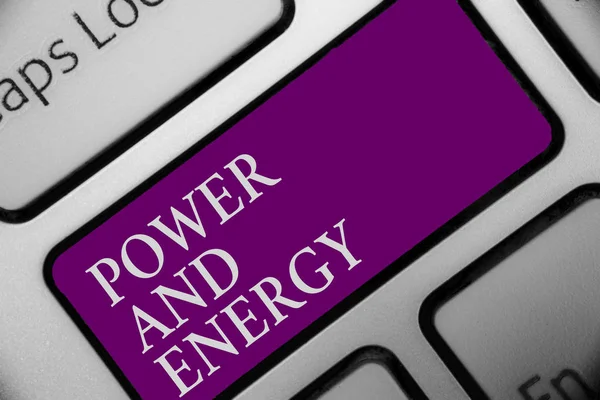 Texto Escritura Mano Energía Energía Concepto Significado Electricidad Distribución Eléctrica —  Fotos de Stock
