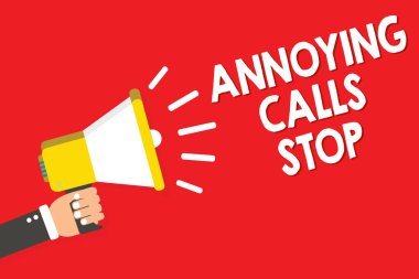 Can sıkıcı Stop çağrıları yazma el yazısı metin. Önlemek spam anlam kavramı Blacklisting numaraları kızgın arayan uyarı duyuru sembolü hoparlör sinyal göstergesi komut dosyası endişe verici telefonları.