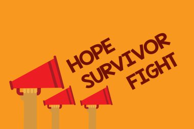 Word metin umut Survivor mücadele yazma. Savaşçı sopa hayaller üç metin iletileri fikirler birden çok çalar hoparlör simgesi duyuru hatları iş kavramı, hastalık karşı durmak için olmak