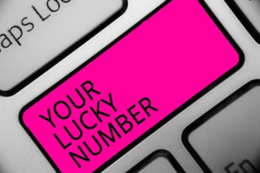 Kavramsal el yazma Your Lucky Number gösterilen. Klavye fikir yazarak mektup servet artırmak şans Casino metin komut dosyası mesaj düğme sembolünde mümin vitrine iş fotoğraf