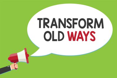 Kavramsal el dönüştürmek eski yöntemler gösterilen yazma. İş fotoğraf metni gösterge sinyalizasyon yeni yöntemleri alternatifleri yeni çözüm tehlikeli komut dosyası hoparlör duyuru sembolü ile Değiştir