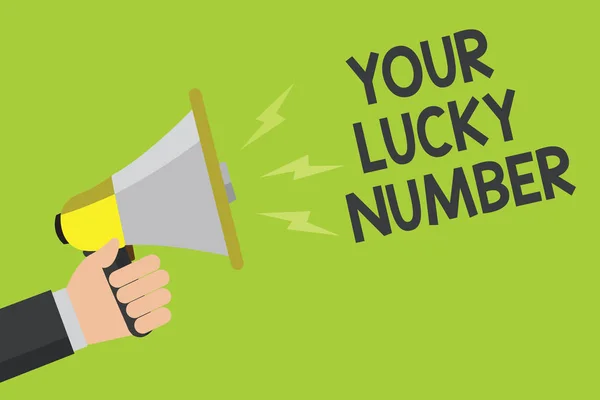Handgeschreven Tekst Your Lucky Number Begrip Betekenis Brief Fortune Verhogen — Stockfoto