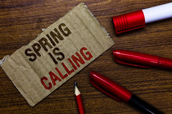 Word Writing Text Spring Calling Business Concept Time Flowers March — Stock Photo, Image