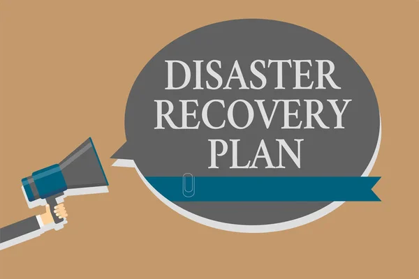 Calligrafia Testo Disaster Recovery Plan Concetto Che Significa Avere Misure — Foto Stock