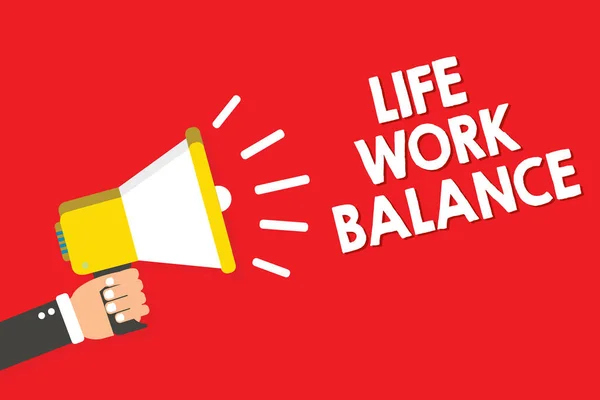 Escritura Mano Escritura Texto Life Work Balance Concepto Que Significa — Foto de Stock