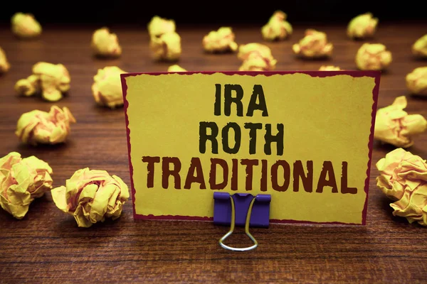 Handgeschreven Tekst Schrijven Ira Roth Traditionele Begrip Betekenis Zijn Fiscaal — Stockfoto