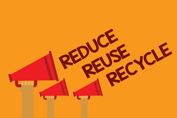 Word Het Schrijven Van Tekst Verkleinen Reuse Recycle Businessconcept Voor — Stockfoto