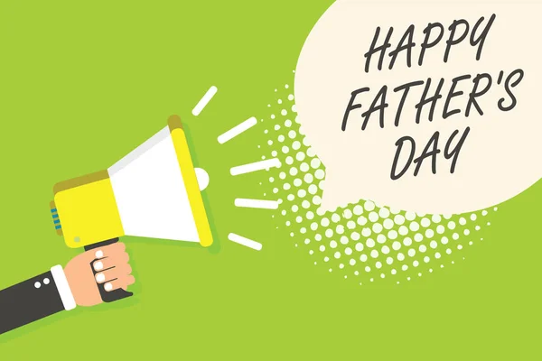 Writing Note Showing Happy Father Day Business Photo Showcasing Time — Stock Photo, Image