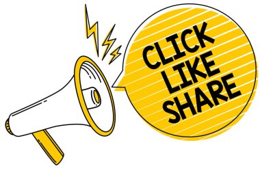 El yazısı metni gibi paylaşım'ı tıklatın. Kavram Convey mesaj metin satırları fikirler hoparlör alarm duyuru iş ağ Online medya takip Internet paylaşımı anlamına gelir