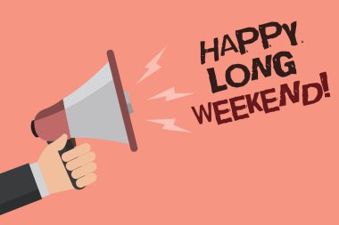 Word metin mutlu uzun hafta sonu yazma. Birini tatil seyahat Convey ileti geri çekme fikri tatil fark hatırlatıyorsun konuşmacı mutlu dilek iş kavramı duyuru ilan