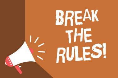 Break The Rules gösterilen Not yazma. İş değişiklikleri yapın fotoğraf vitrine her şeyi konuşmacı iletmek fikir farklı isyan Reform Haberler hızlı yanma sorunu sosyal ağ mesajlar