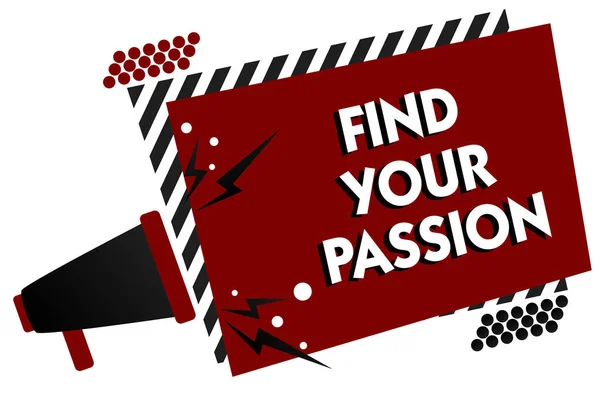 Conceptual Hand Writing Showing Find Your Passion Business Photo Text — Stock Photo, Image