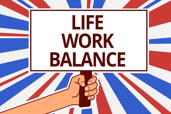 Tekst Pisma Life Work Balance Koncepcja Znaczenie Stabilności Osoba Potrzebuje — Zdjęcie stockowe