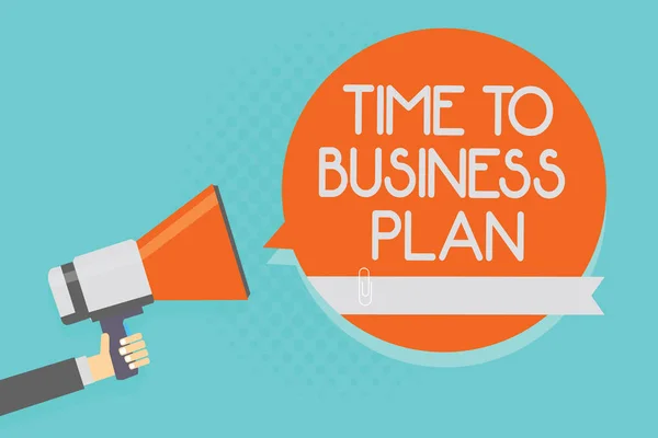 Escribir Una Nota Que Muestre Plan Time Business Foto Negocios — Foto de Stock