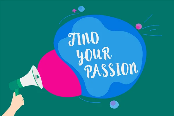 Word Writing Text Find Your Passion Business Concept Seek Dreams — Stock Photo, Image