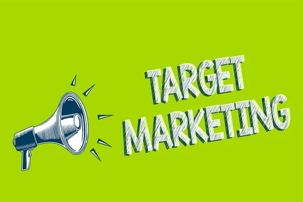 Uwaga Pisanie Wyświetlono Target Marketing Biznesowe Formacie Prezentującym Publiczność Celem — Zdjęcie stockowe
