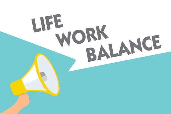 Conceptuele Hand Schrijven Weergegeven Work Life Balance Bedrijfspersoon Foto Tekst — Stockfoto