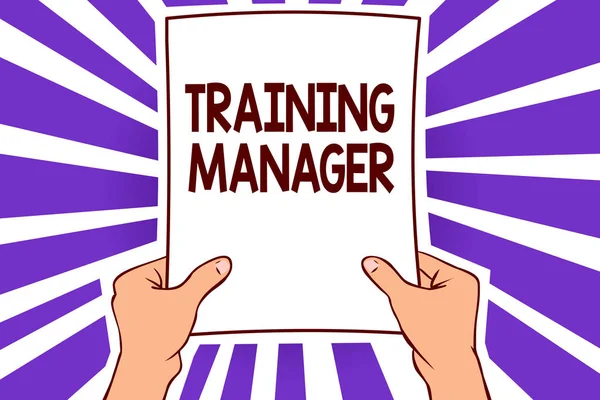 Scrittura Manuale Concettuale Che Mostra Training Manager Business Photo Testo — Foto Stock