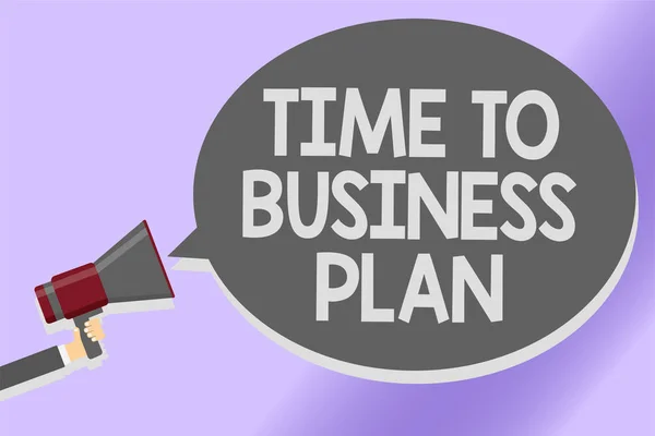 Schreiben Einer Notiz Die Die Zeit Bis Zum Businessplan Zeigt — Stockfoto