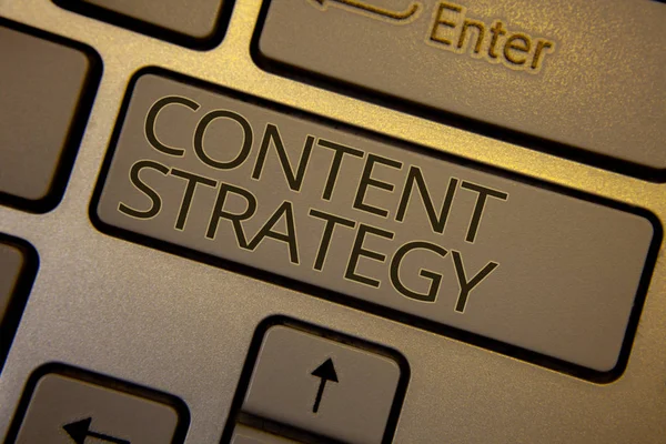 Word yazı metni içerik stratejisi. İş kavramı yönetim ağ Internet Web sitesi pazarlama planı klavye kahverengi anahtar siyah harflerle kelimeler için niyet oluşturmak metin üstünde bilgisayar