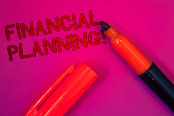 Conceptual Hand Writing Showing Financial Planning Motivational Call Business Photo — Stock Photo, Image