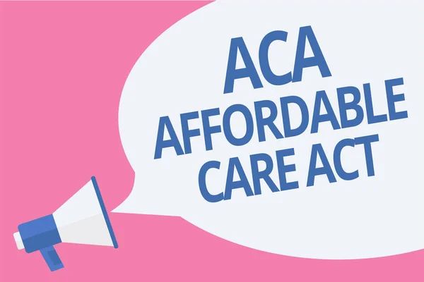 Texte Textuel Aca Affordable Care Act Concept Entreprise Pour Fournir — Photo